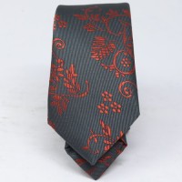 Grey/Red Men's Tie