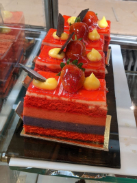 Sheraton's Red Berry Medley Gateaux Slice
