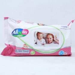 AII Day Sensitive Baby Wet Towels - 90 pcs