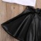 Infant Toddler Girls "Mini Boss" Short Sleeve T-Shirt+Mini Leather Skirt 2Pcs Set